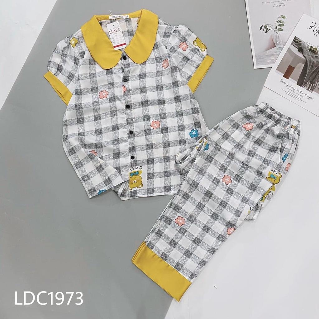 Đồ bộ Pijama cổ sen lụa satin cao cấp