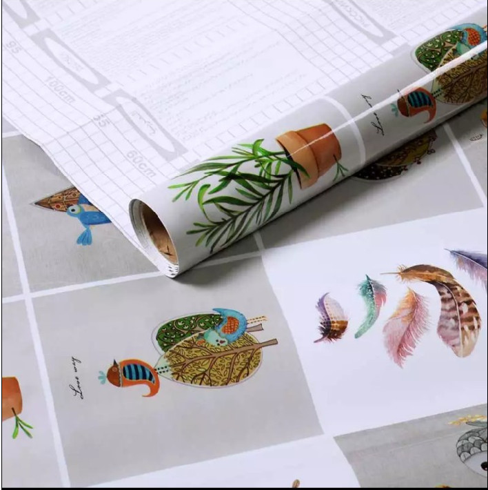 Cuộn 3 Mét Decal Giấy Dán Bếp Tráng Nhôm Cách Nhiệt Trang Nhã