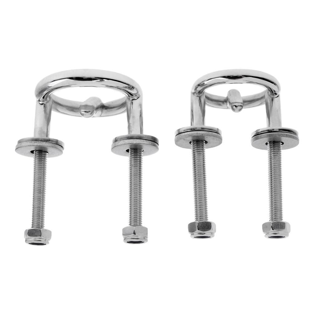 Stainless Steel Water Ski Tow Rope Hook Bracket Boat Transom Mount Hardware