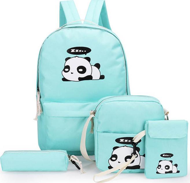 Balo combo 4 món thời trang gấu trúc siêu bền cao cấp NC25
