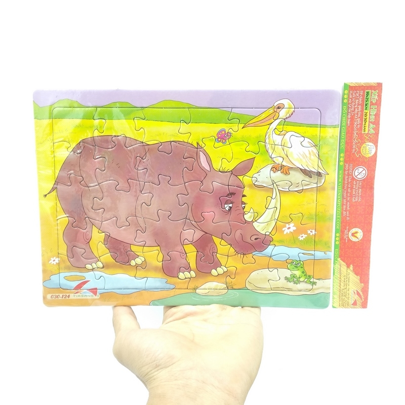 Tranh Xếp Hình A4 30 Mảnh - Tê Giác 030-124