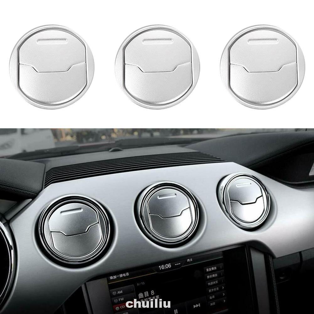 Bộ 3 Viền Hợp Kim Nhôm Trang Trí Máy Điều Hòa Xe Hơi Ford Mustang