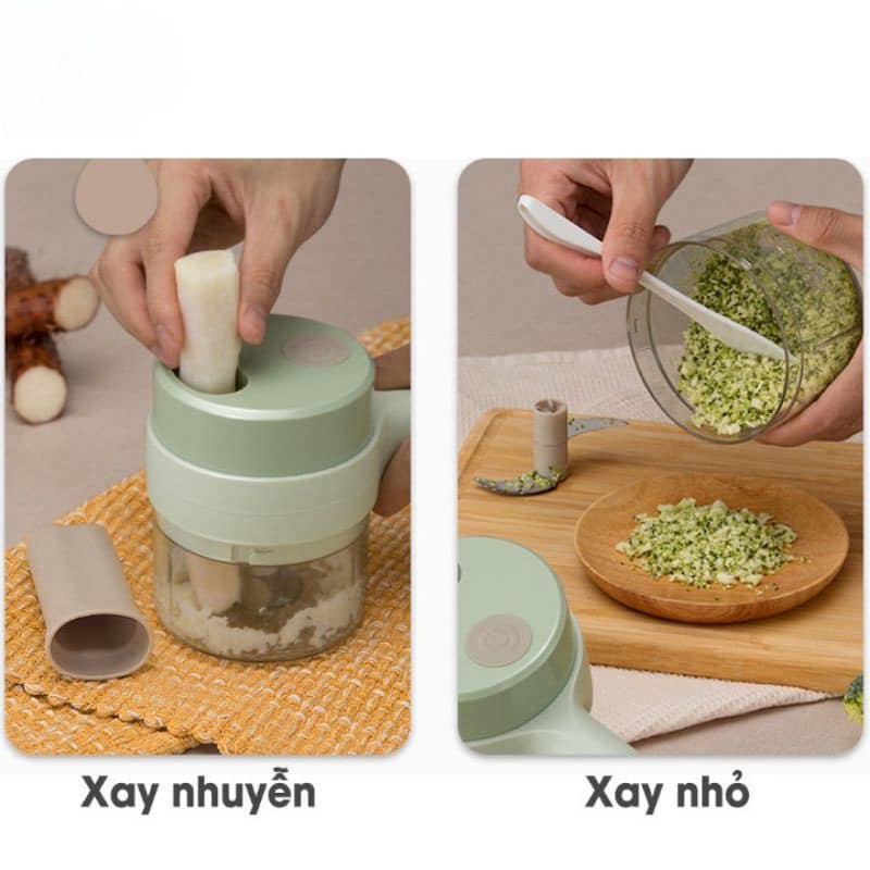 MÁY XAY TỎI, CẮT HÀNH, CẮT RAU CỦ CẦM TAY TIỆN DỤNG