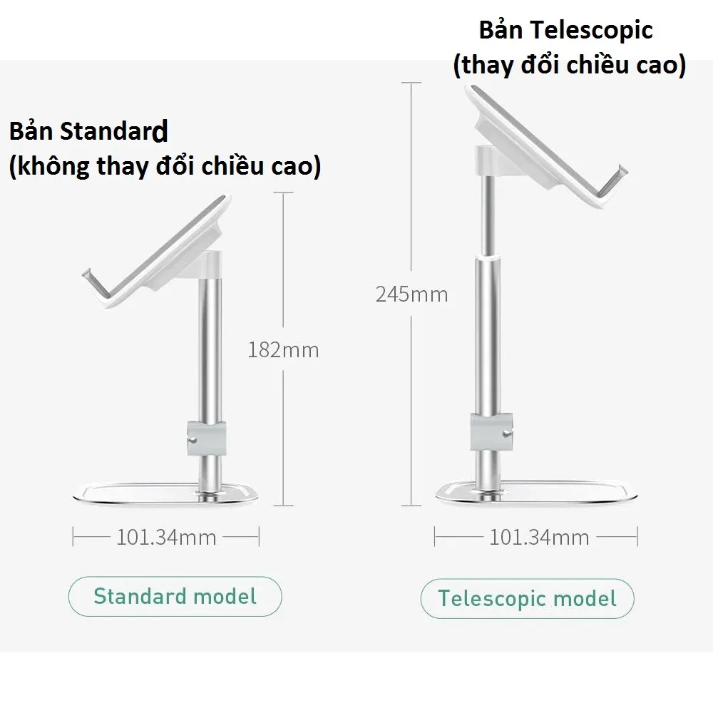 Giá đỡ điện thoại máy tính bảng để bàn điều chỉnh chiều cao Baseus Literary Youth Telescopic _ Hàng chính hãng