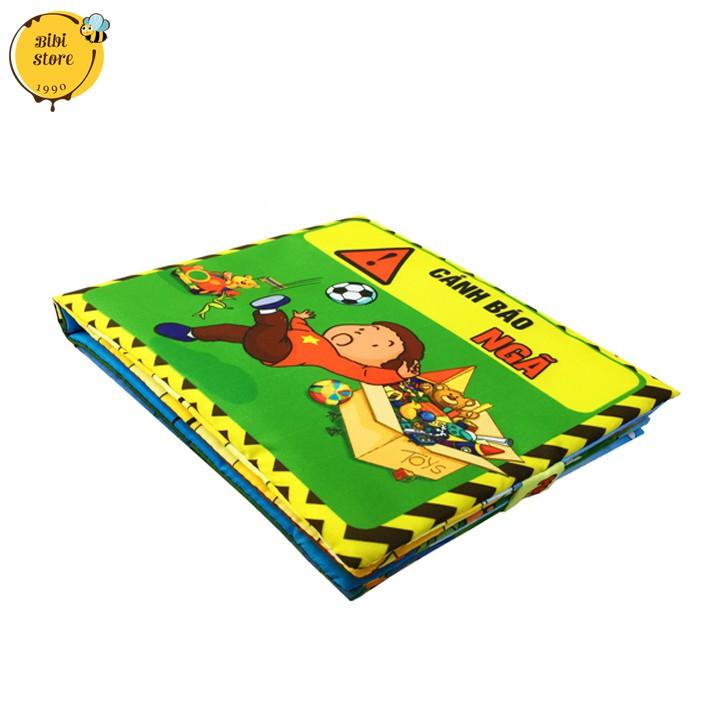 Sách vải cho bé chủ đề Cảnh báo Ngã cảnh báo cho bé biết các tình huống dễ làm bé bị ngã