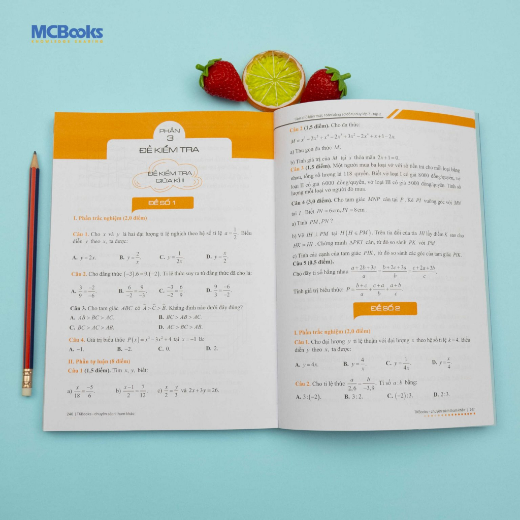 Sách - Làm chủ kiến thức Toán bằng sơ đồ tư duy – Lớp 7 - MC