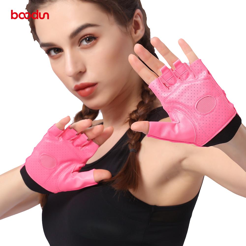 Boodun Hot 7150282 Phụ nữ Găng tay tập thể dục PU Yoga Color: Pink Size: M