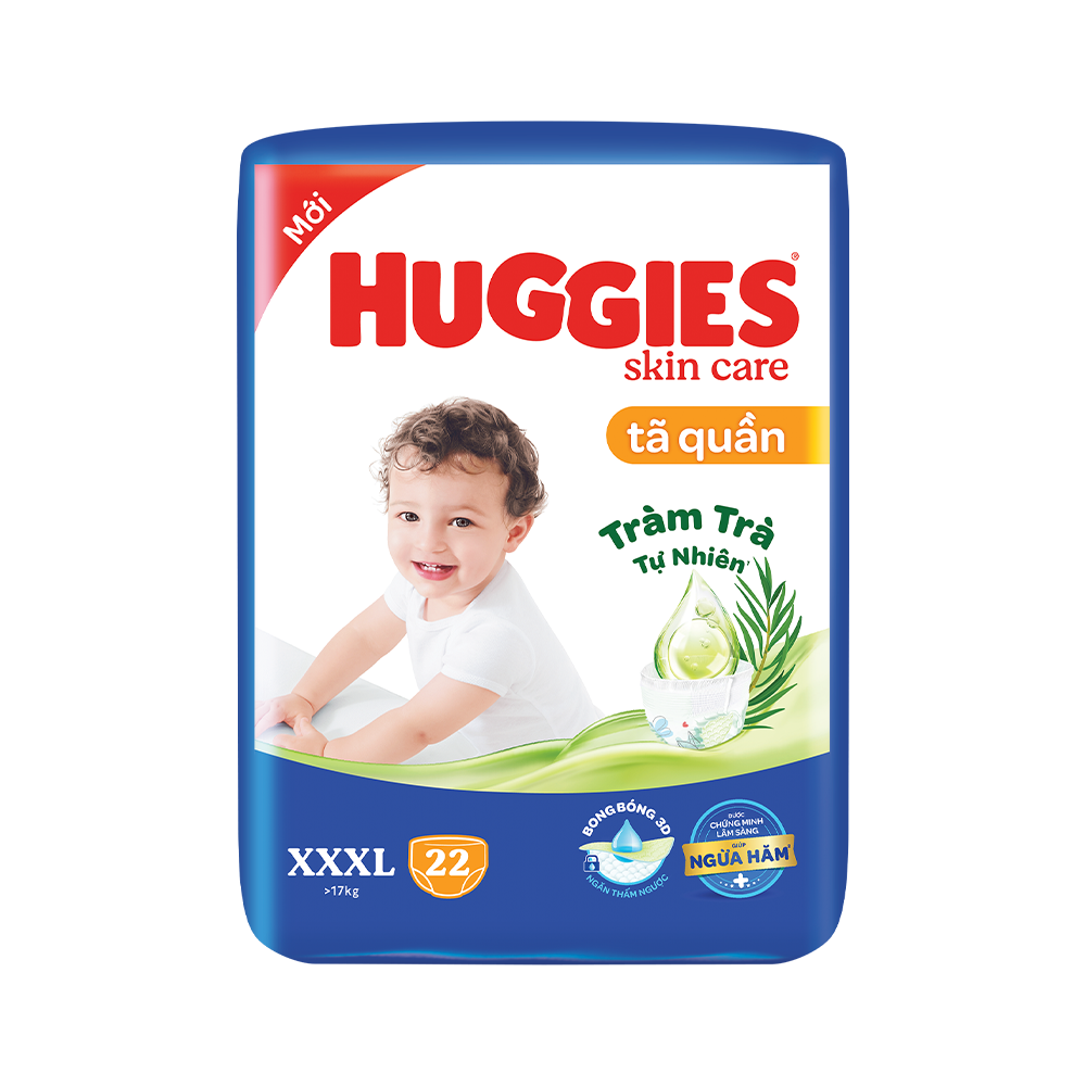 Tã/bỉm quần HUGGIES SKINCARE gói JUMBO size XXXL22