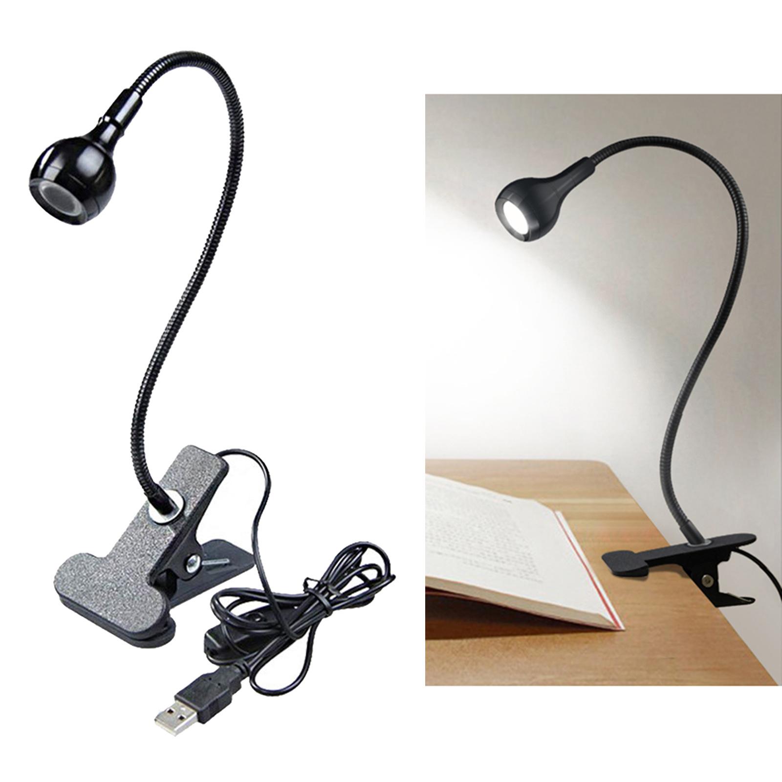 USB Flexible Reading LED Desk Lights Clip-on Table Lamp