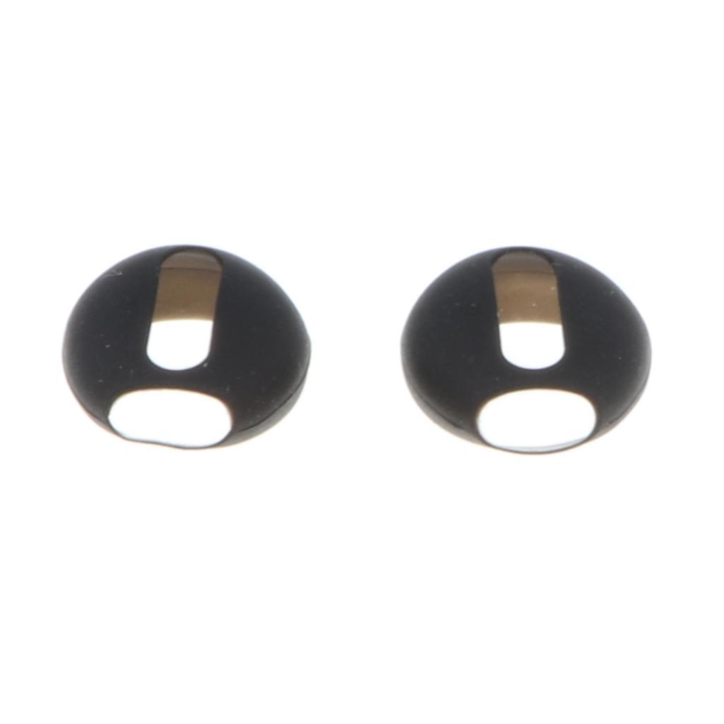 2x1 Pair Silicone Ear Tips Headphone Cover for   black