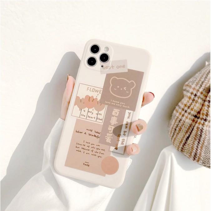 Ốp lưng dành cho iphone Gấu Best One Trắng Cạnh Vuông 6/6plus/6s/6splus/7/7plus/8/8plus/x/xr/xs/11/12/pro/max/plus/promax
