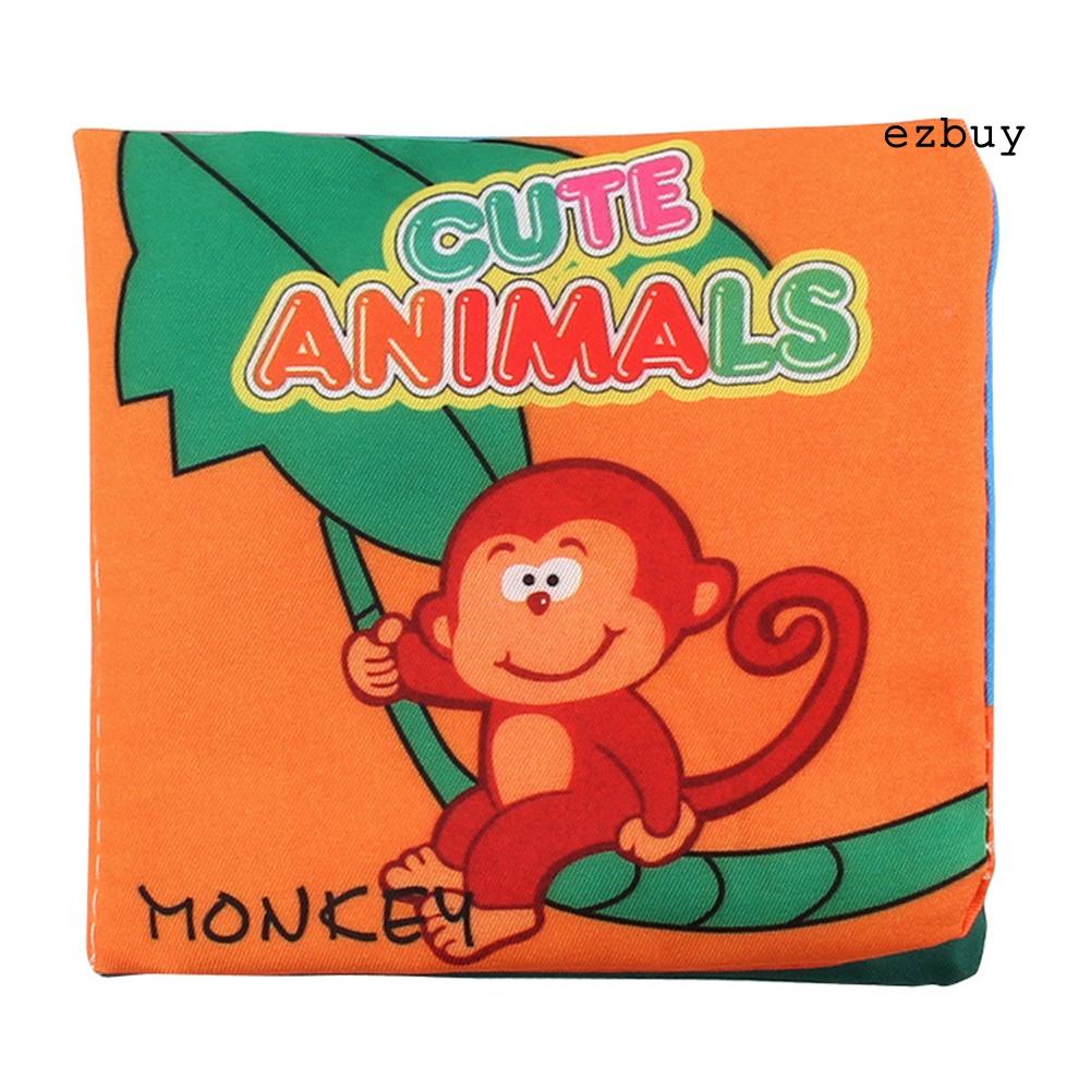 EY-Cartoon Animal Numbers People Fruit Recognition Cloth Book Kids Educational Toy