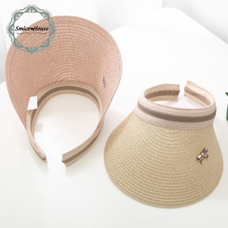 Nón Cói Visor Rộng Vành nửa đầu chống nắng Phong Cách Hàn Quốc Dành Cho Nữ đi biển đi chơi - Smice House
