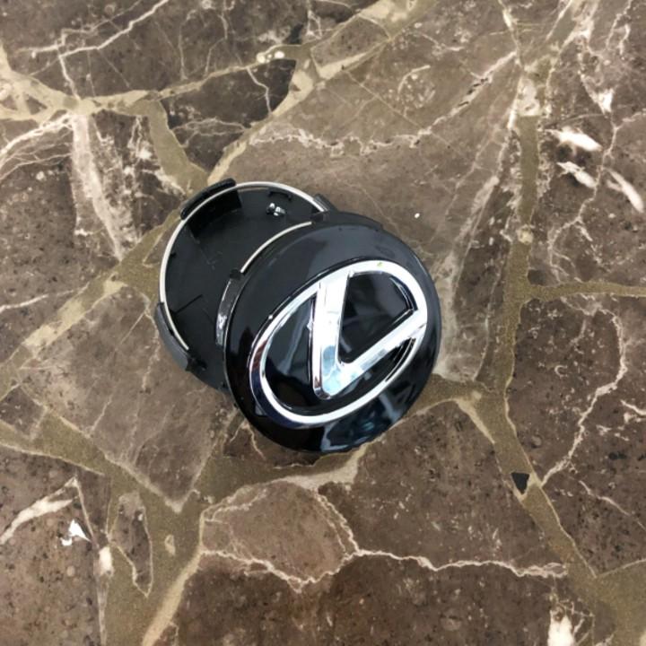 Logo chụp mâm, lazang bánh xe Lexus đường kính 62mm LS62: Mầu Đen và Bạc