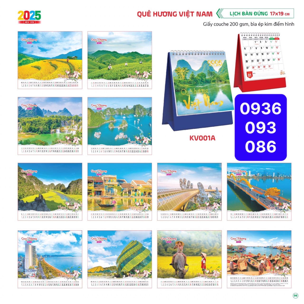 Lịch Để Bàn 2025 Dạng Đứng (17*19cm) Và Ngang (12*25cm) Nhiều Mẫu Đẹp Ý Nghĩa ,Bìa Ép Kim Điển Hình Cao Cấp, Sang Trọng, Tiện Dụng Giấy Dày 200gsm-Mẫu Thịnh Vượ
