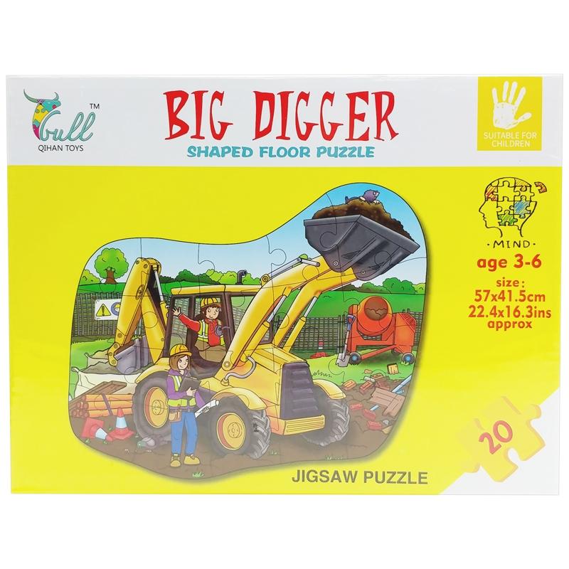 Bộ Xếp Hình Puzzle Big Digger - Qihan Toys 8219 (20 Mảnh Ghép)