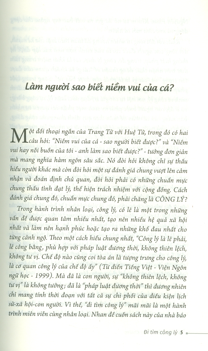 (Tái bản 2023) ĐI TÌM CÔNG LÝ - Nguyễn Phan Khiêm – Liên Việt – NXB Văn Học