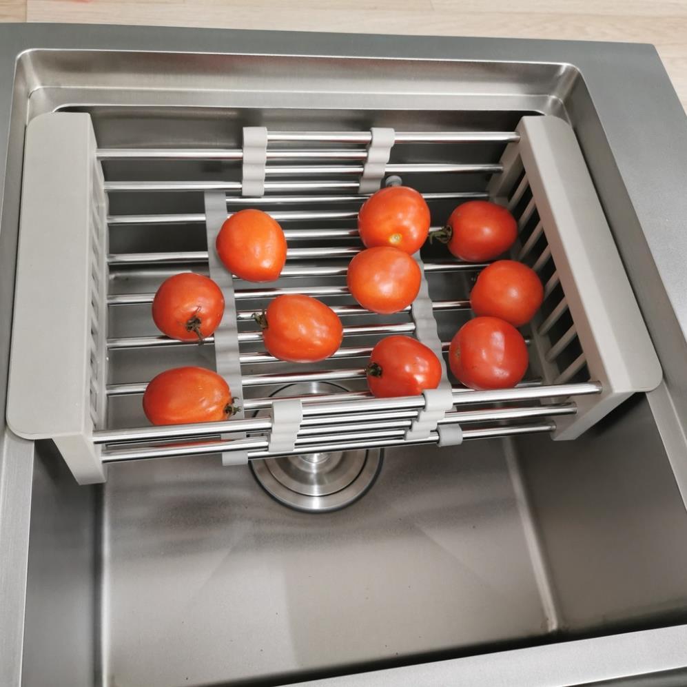 Kệ giá rổ gác bồn rửa chén bát đĩa inox 304 siêu tiện lợi