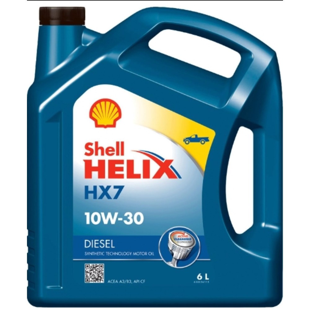 Nhớt Shell Helix HX7 Diesel 10W30 6L nhập khẩu Thái - Dùng cho xe máy dầu, xe bán tải, xe tải mới, xe khách