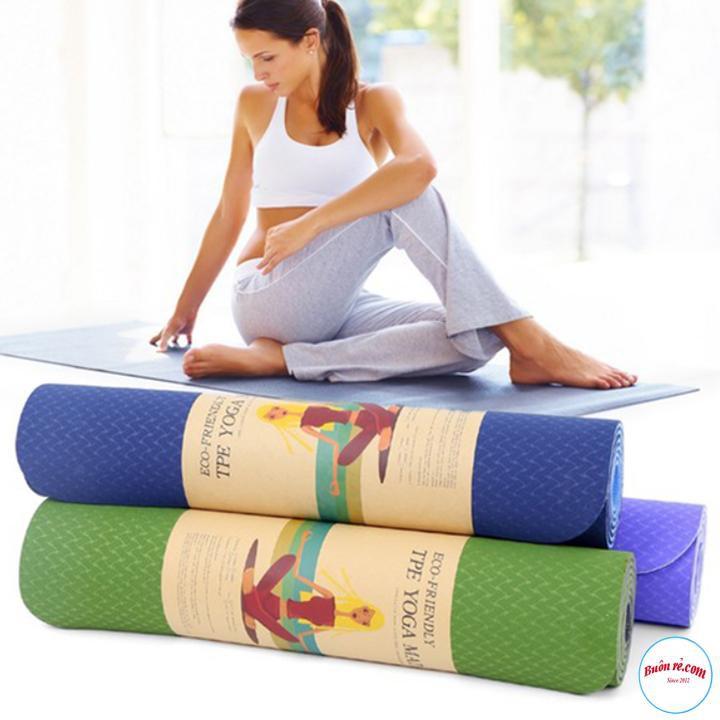 Thảm Tập Yoga TPE 2 Lớp Dày 6mm Cao Cấp Màu Sắc Đẹp Mắt 00854