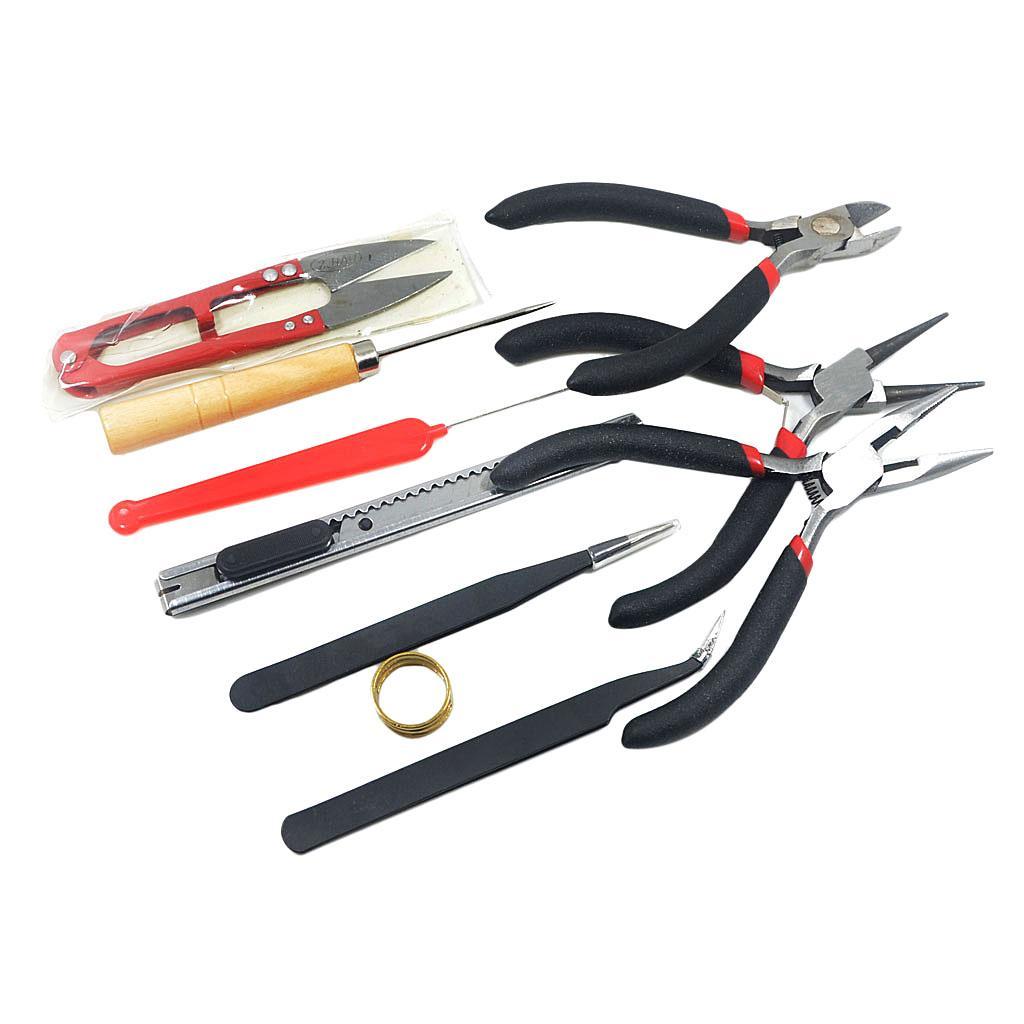 11 Pieces/set Jewelry Making Tools Kit Hand Tools Pliers for Beading Crafting with Case