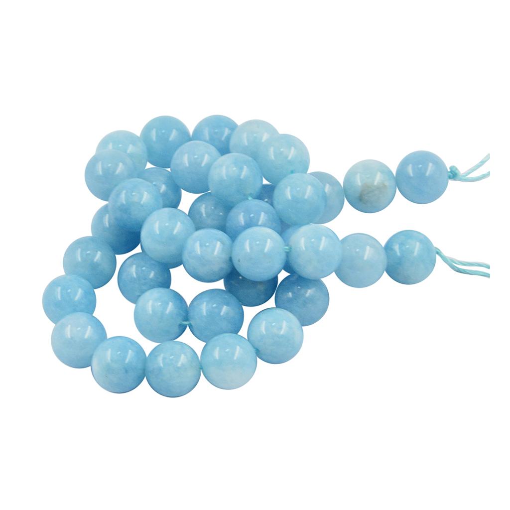 1 Strand of 15inch Natural Blue Jade Loose Gemstone Round Bead for Jewelry Making DIY Bracelets Necklaces Earring 6mm/8mm/10mm
