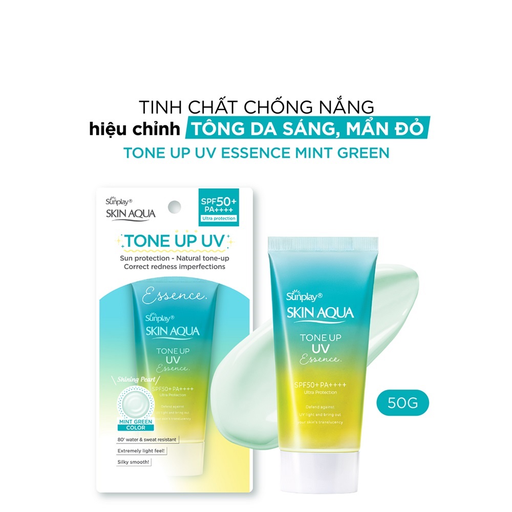 Tinh Chất Chống Nắng Sunplay Skin Aqua Tone Up UV Essence Mint SPF50+ PA++++ Hiệu Chỉnh Sắc Da 50g