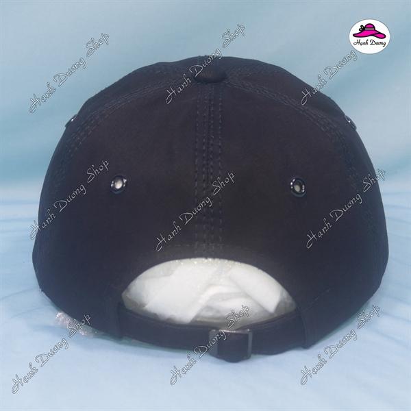 Nón kết thêu chữ Tiền Nhiều Để Làm Gì có khóa tăng giảm size phía sau - Đen
