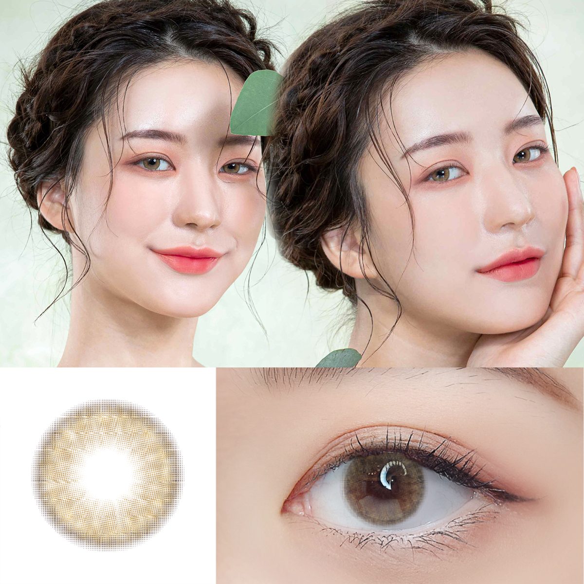 Kính áp tròng Eyesm Lady Brown - Lens màu mắt nâu 1-6 tháng