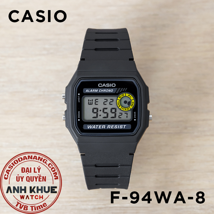 Đồng hồ nam dây nhựa Casio Standard chính hãng Anh Khuê F-94WA-8DG (33mm)