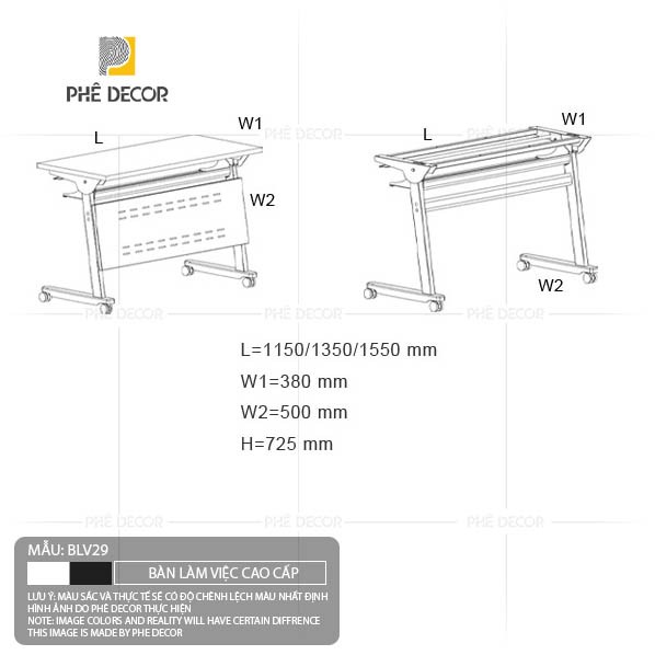 BÀN LÀM VIỆC VĂN PHÒNG THÔNG MINH - BLV29 - 140x60