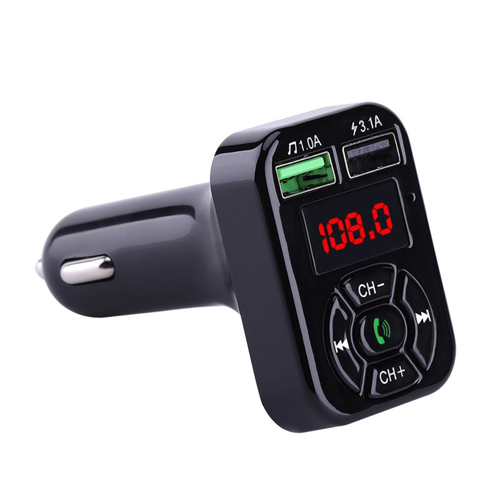 Bluetooth Car Charger 3.1A Fast Charge Card FM Car Bluetooth MP3 Transmitter