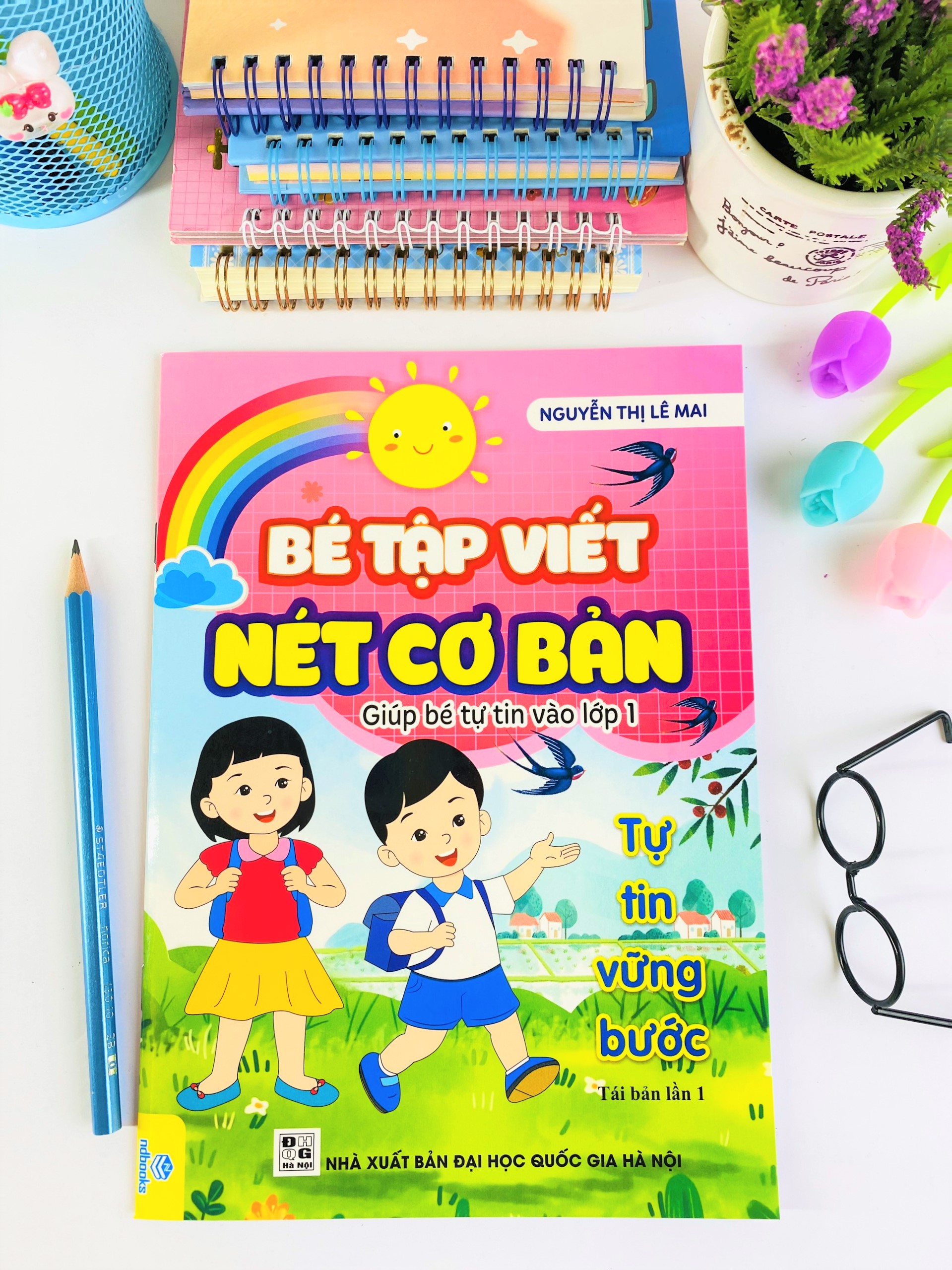 Sách - Combo 6 cuốn: Bé học Toán, Bé tập Tô Tập Viết, Bé Tập Viết - Giúp bé tự tin vào lớp 1 (Ng T. Lê Mai) - Ndbooks