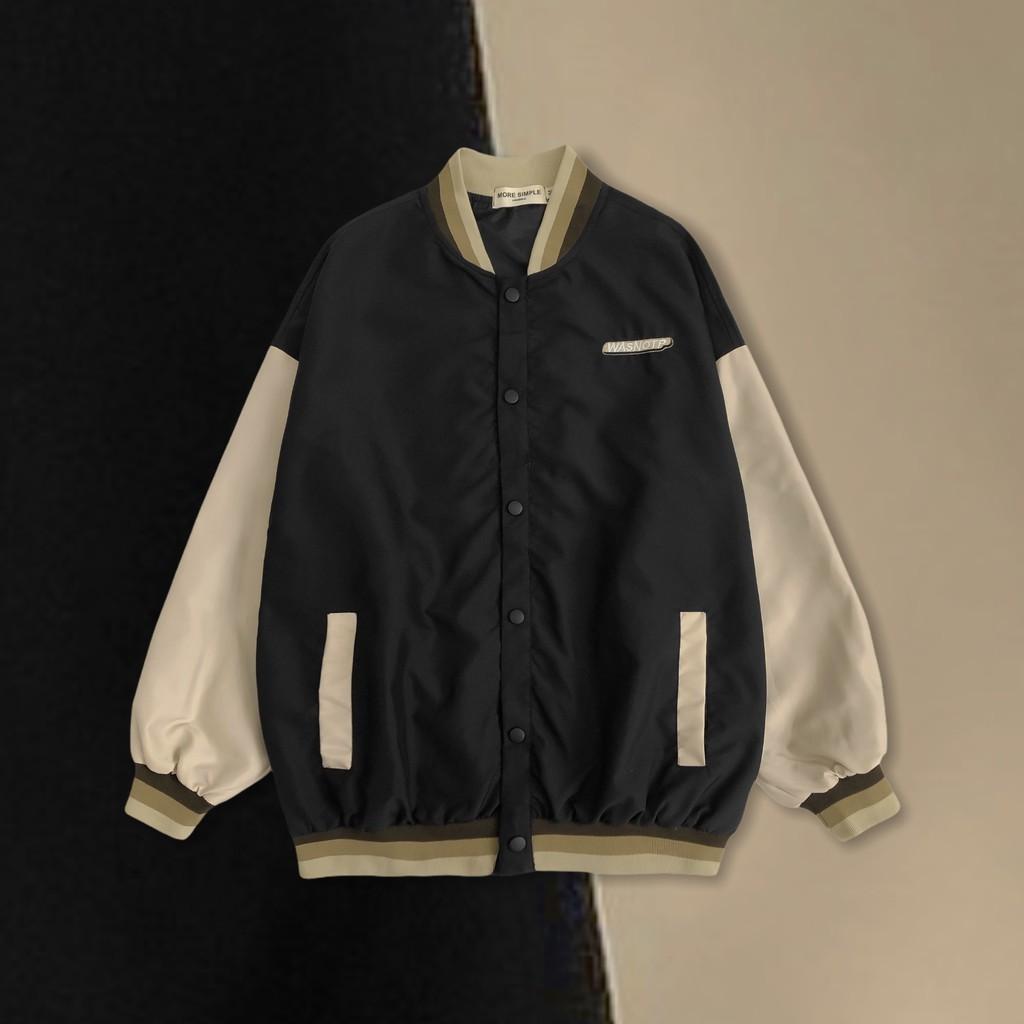 Áo khoác nam nữ form rộng tay dài BOMBER WAS ulzzang (ẢNH THẬT)