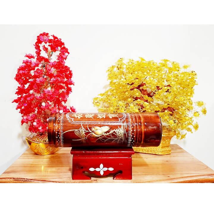 Ống nhang gỗ cao 28cm mẫu 2