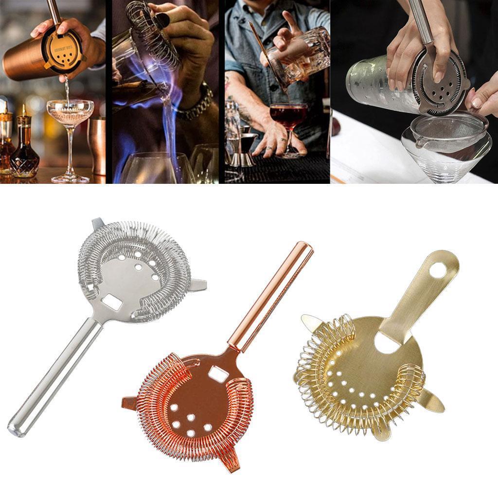 Cocktail Strainer Stainless Steel Strainer Bartenders Bar silvery