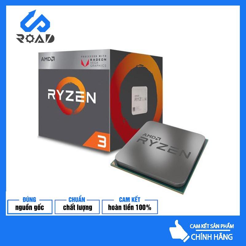 CPU AMD Ryzen 3 2200G (3.5GHz turbo up to 3.7GHz, 4 nhân 4 luồng, 6MB Cache, Radeon Vega 8, 65W) - S - Hàng chính hãng