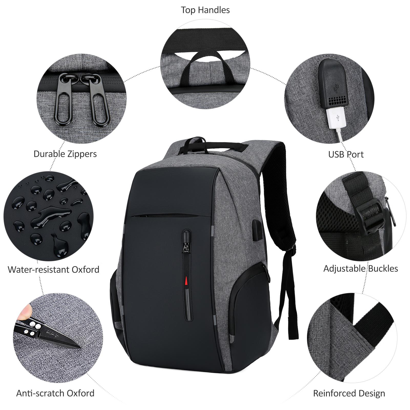 Balo Văn Phòng Chống Nước Chống Trộm Đựng Máy Tính Xách Tay 15.6 Inches Tiện Dụng Rw1322