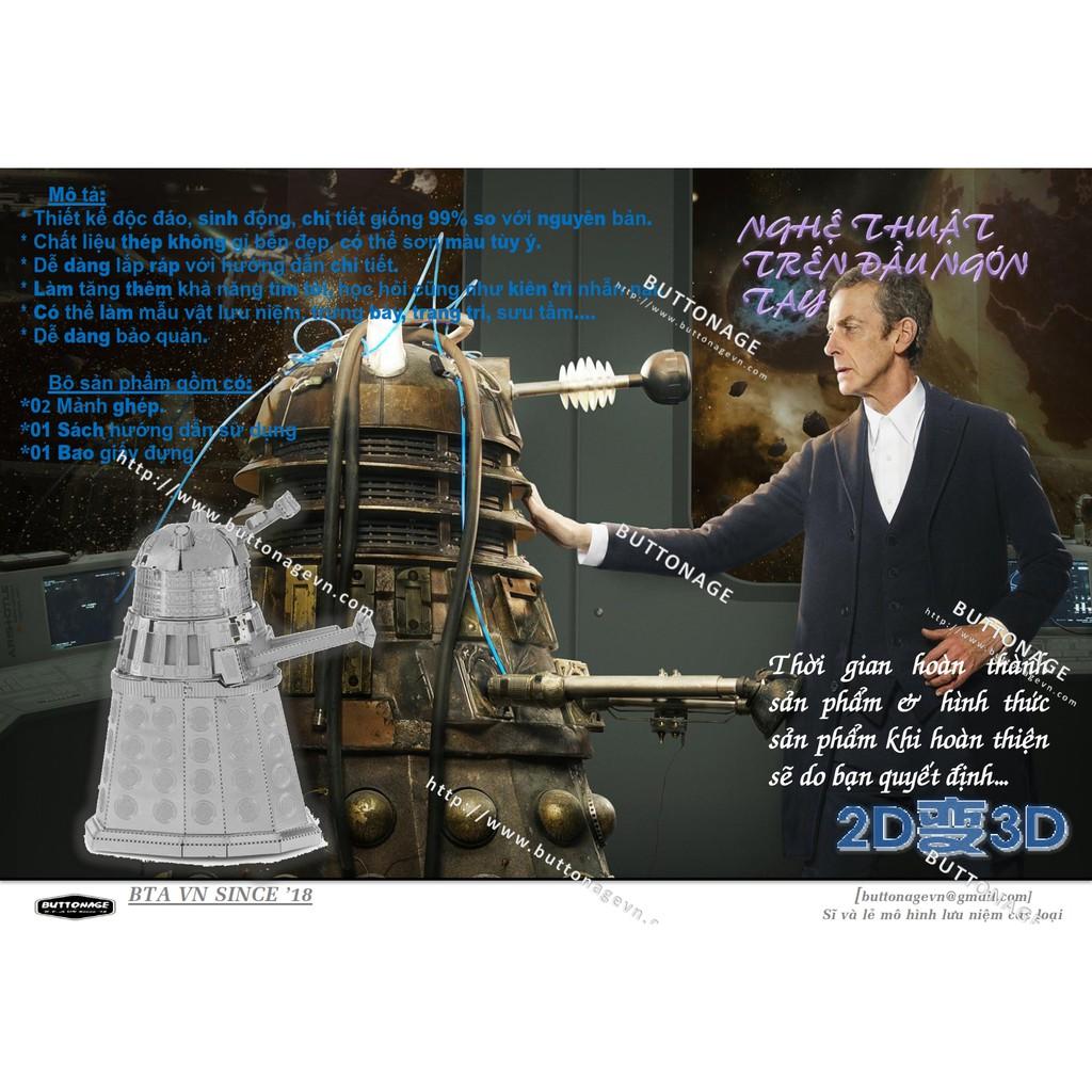Mô Hình Lắp Ráp 3d Robot tự hành Dalek