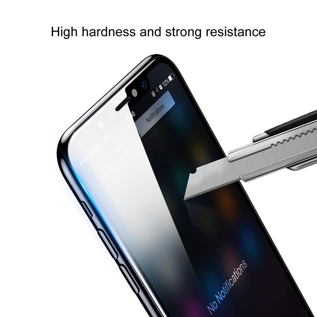 Kính cường lực 2 mặt trong suốt 0.3mm dành cho iPhone Xs Max 6.5 hàng chính hãng Baseus