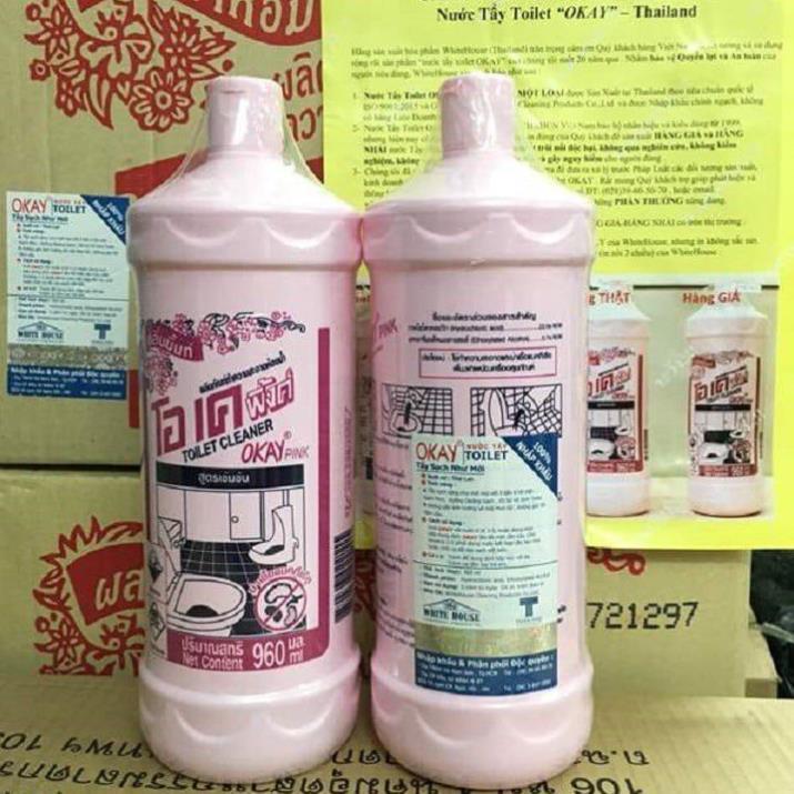 Nước Tẩy Bồn Cầu Okay Pink Thái Lan 960ml (Chuẩn Thái)