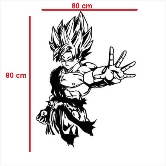 Decal Dragon Ball - Anime 7 Viên Ngọc Rồng Songoku mẫu 5 Decal Cao Cấp AmyShop