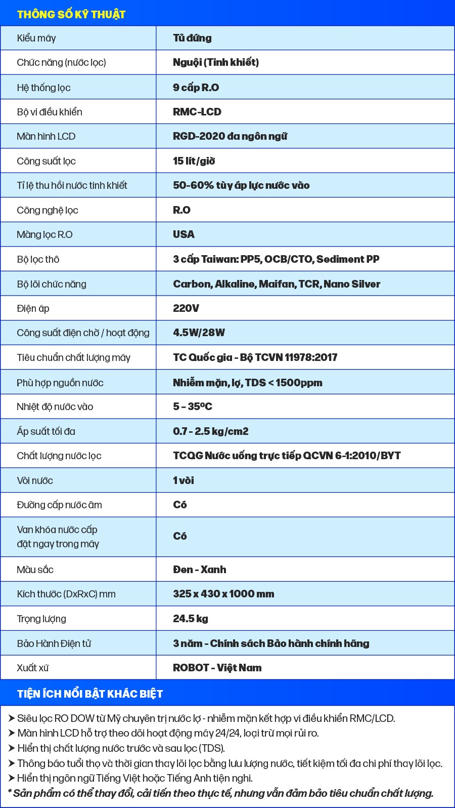 Máy Lọc Nước ROBOT Lọc Nước Lợ - Nhiễm Mặn ROBOT RL-9GN - Hàng Chính Hãng