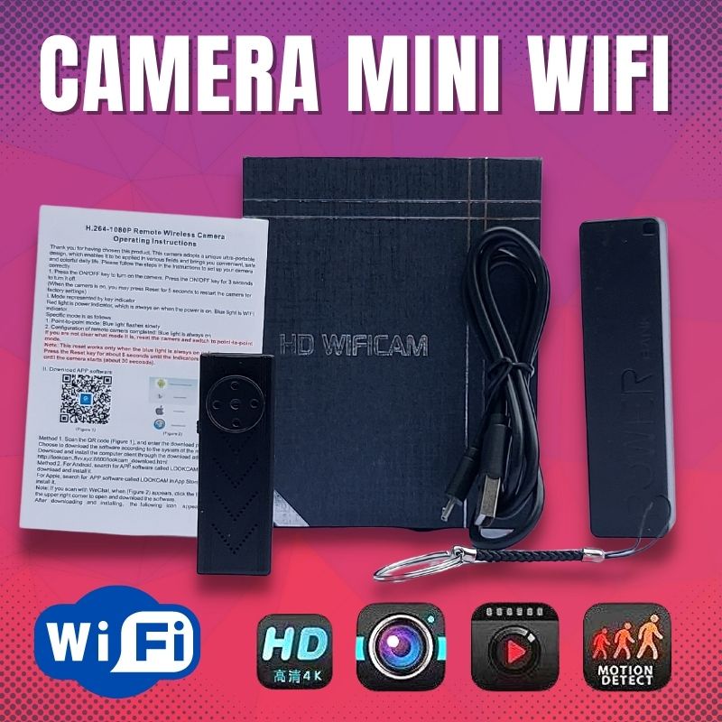 Camera mini cúc áo X9 kết nối với điện thoại từ xa qua wifi, có pin tầm 2 tiếng, app lookcam, bảo hành 6 tháng