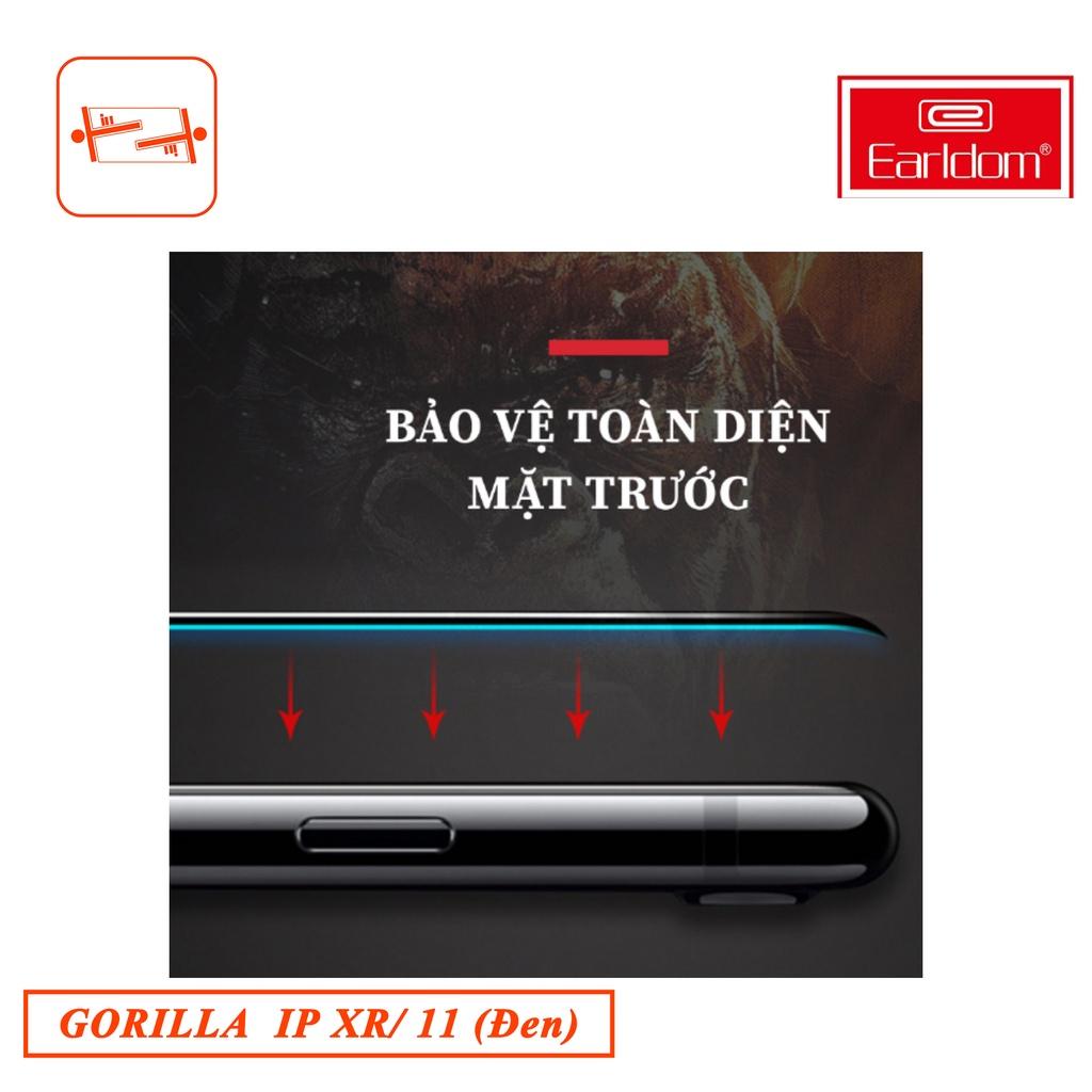 KÍNH CƯỜNG LỰC DÀNH CHO IPHONE XR/ 11 (Đen) Gorilla Earldom