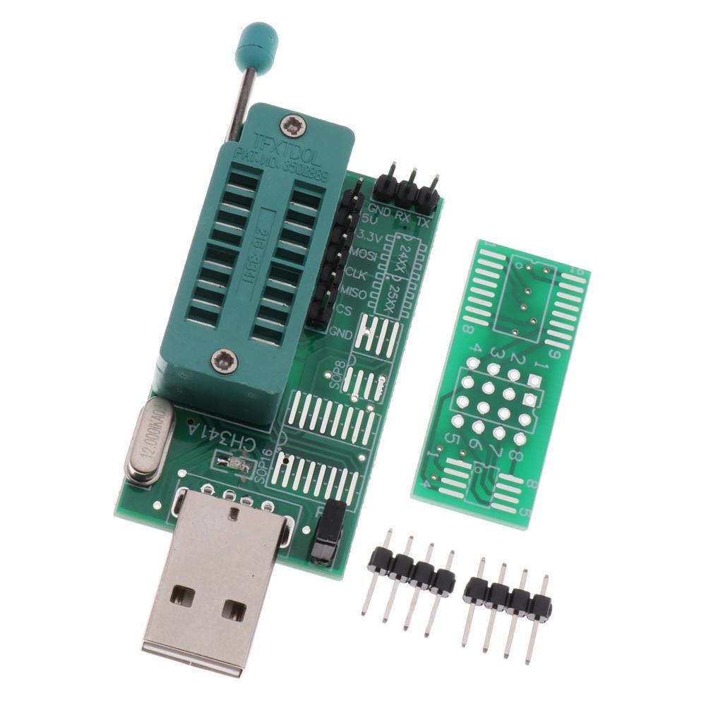 2 Pcs Pins CH341A Programmer USB Motherboard Routing LCD Bios Board 24 25