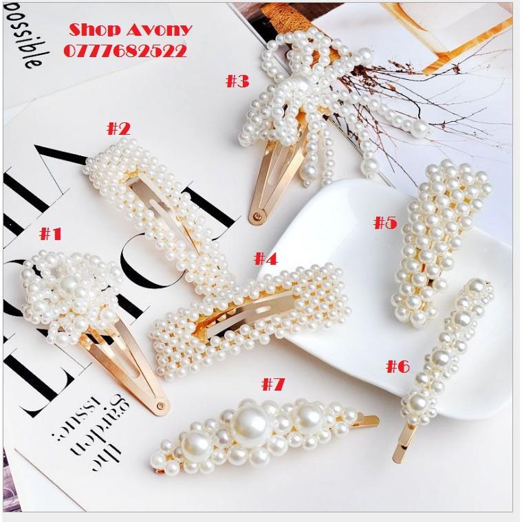 Kẹp tóc đính hạt ngọc Hot