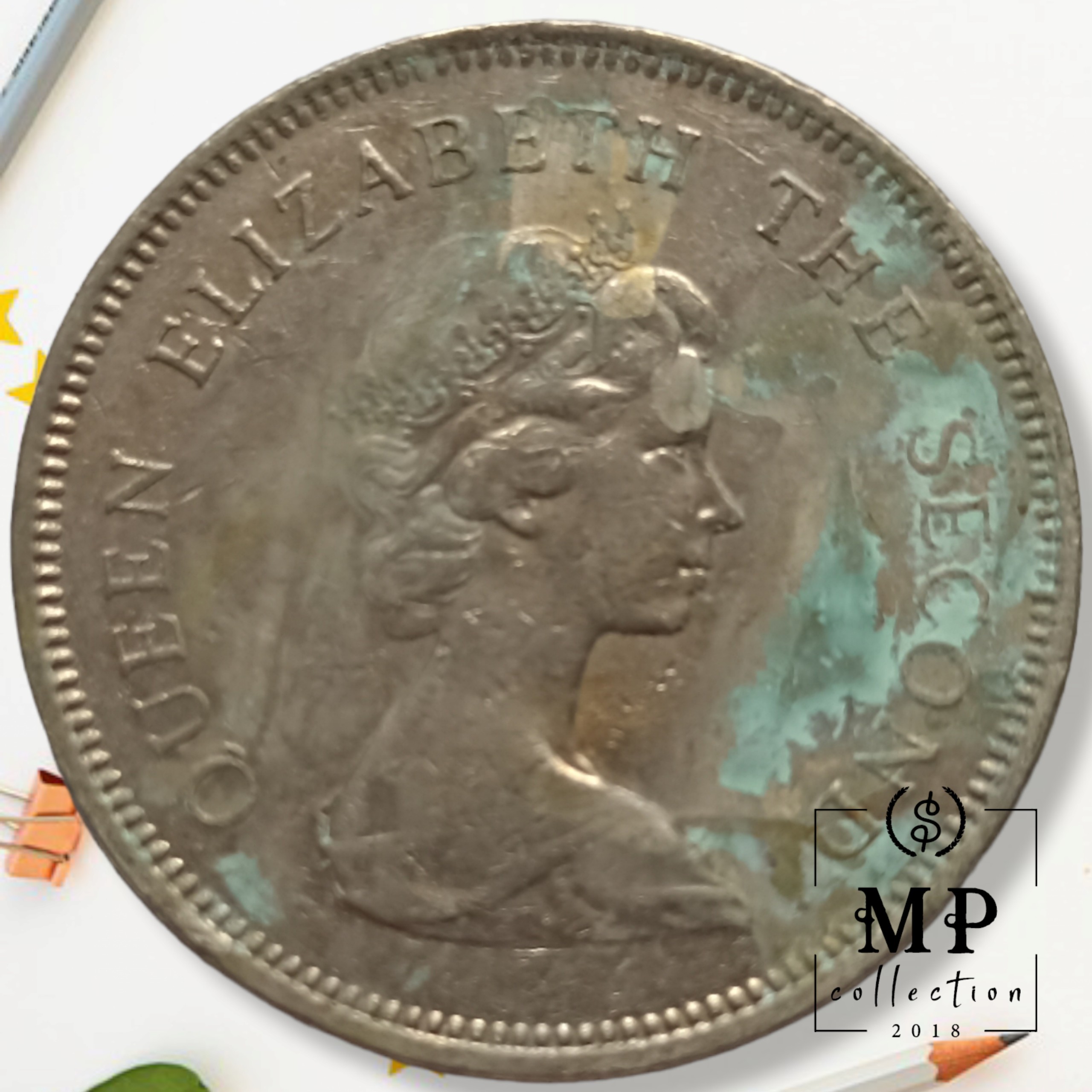 Đồng xu Hong Kong 1 Dollar hình ảnh Nữ hoàng Elizabeth II 1960-1970