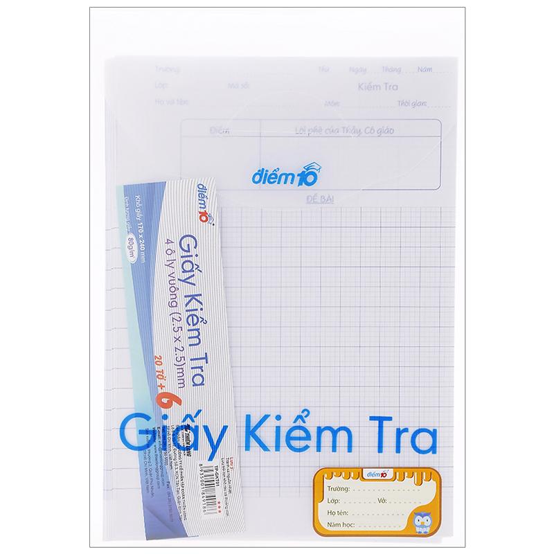 Giấy Kiểm Tra Thiên Long TP-GKT 01 4 Ô Ly Vuông