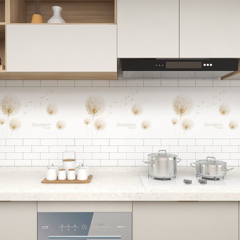 CUỘN 3 Mét Decal giấy dán bếp tráng nhôm chịu nhiệt mẫu bồ công anh khổ 60cm